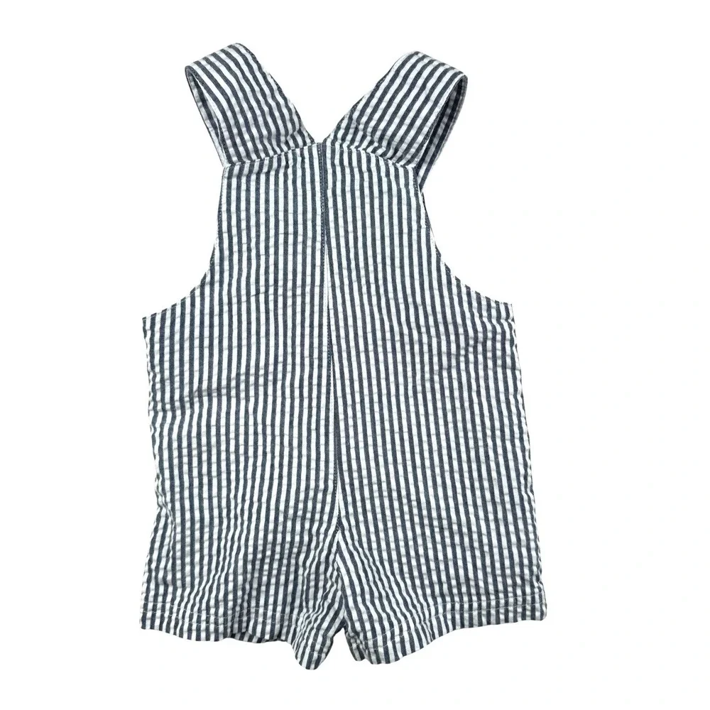 Little Me Lobster Shortall and Polo Set Baby‎ Boys 3M Navy Blue Striped 2-Piece